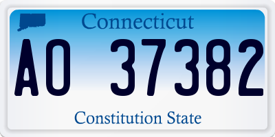 CT license plate AO37382