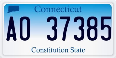 CT license plate AO37385