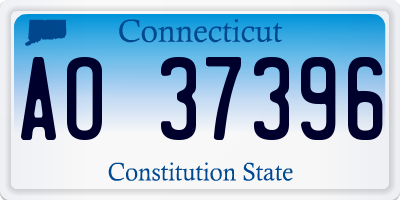 CT license plate AO37396