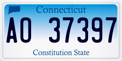 CT license plate AO37397