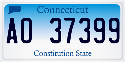 CT license plate AO37399