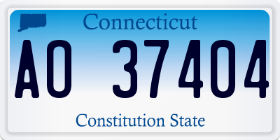 CT license plate AO37404