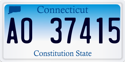 CT license plate AO37415
