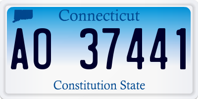 CT license plate AO37441