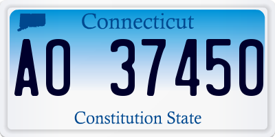 CT license plate AO37450