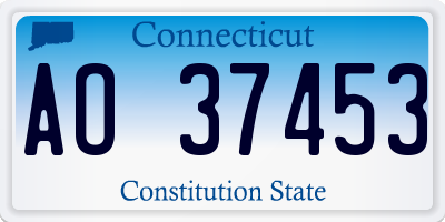 CT license plate AO37453