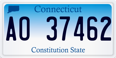 CT license plate AO37462