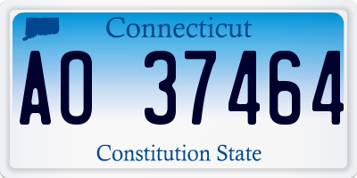 CT license plate AO37464