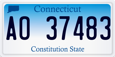 CT license plate AO37483