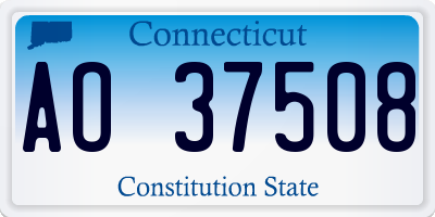 CT license plate AO37508
