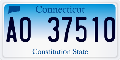 CT license plate AO37510