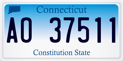 CT license plate AO37511