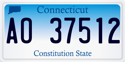 CT license plate AO37512