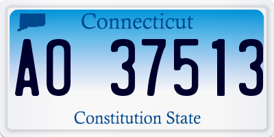 CT license plate AO37513
