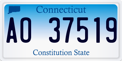 CT license plate AO37519