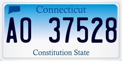 CT license plate AO37528