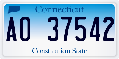CT license plate AO37542