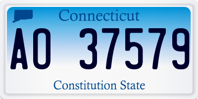 CT license plate AO37579