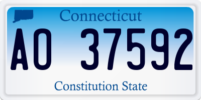 CT license plate AO37592