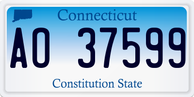 CT license plate AO37599