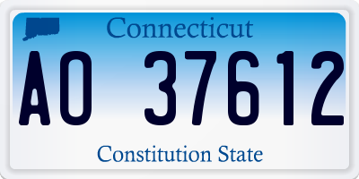 CT license plate AO37612