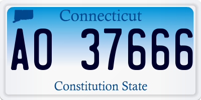 CT license plate AO37666