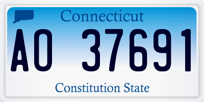 CT license plate AO37691