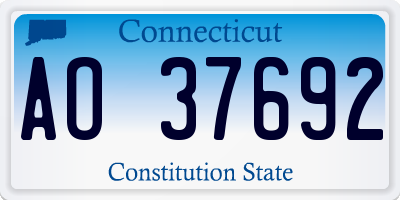 CT license plate AO37692