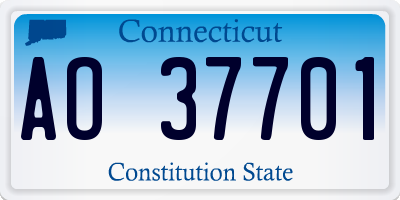 CT license plate AO37701