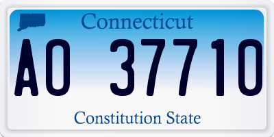 CT license plate AO37710