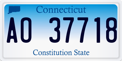 CT license plate AO37718