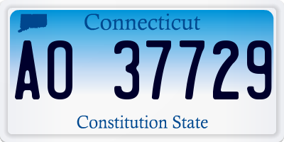 CT license plate AO37729