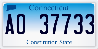 CT license plate AO37733