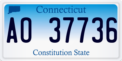 CT license plate AO37736