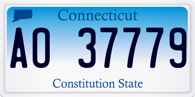 CT license plate AO37779