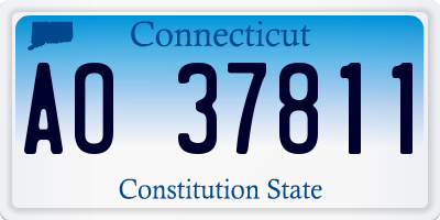 CT license plate AO37811
