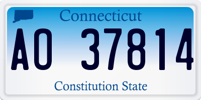 CT license plate AO37814