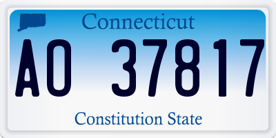 CT license plate AO37817