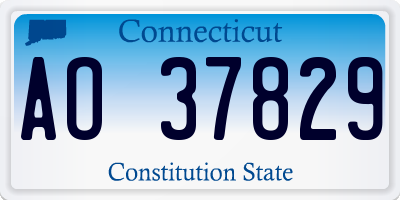 CT license plate AO37829