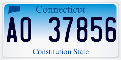 CT license plate AO37856