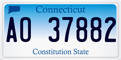 CT license plate AO37882