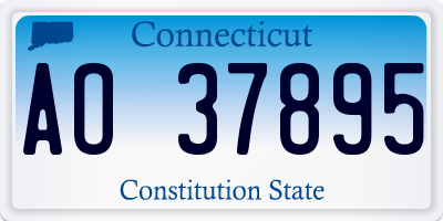 CT license plate AO37895