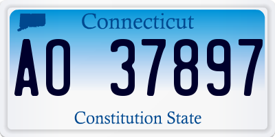 CT license plate AO37897