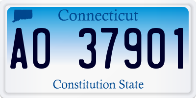 CT license plate AO37901