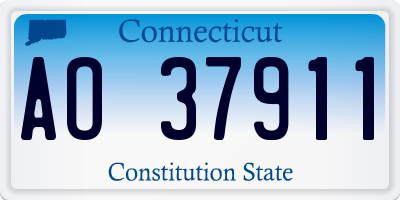 CT license plate AO37911