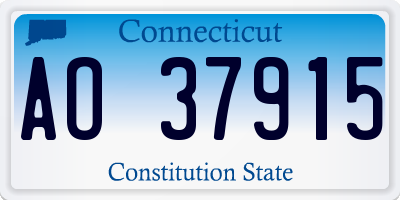 CT license plate AO37915
