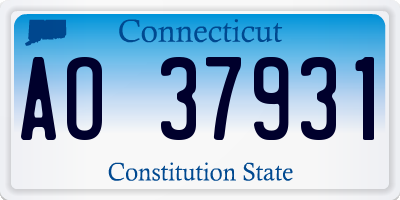 CT license plate AO37931