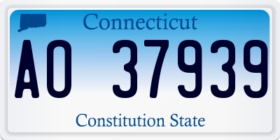 CT license plate AO37939