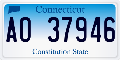 CT license plate AO37946