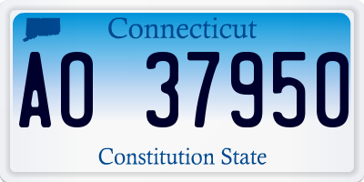 CT license plate AO37950